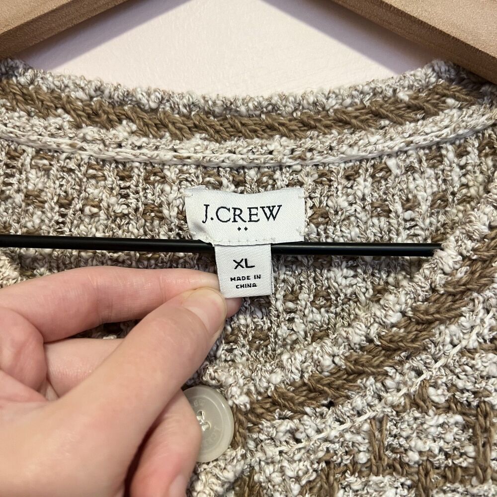 J. Crew Factory Tweed Cardigan Slouchy Sweater Lady Jacket Style# CD422 Size XL - Picture 6 of 9